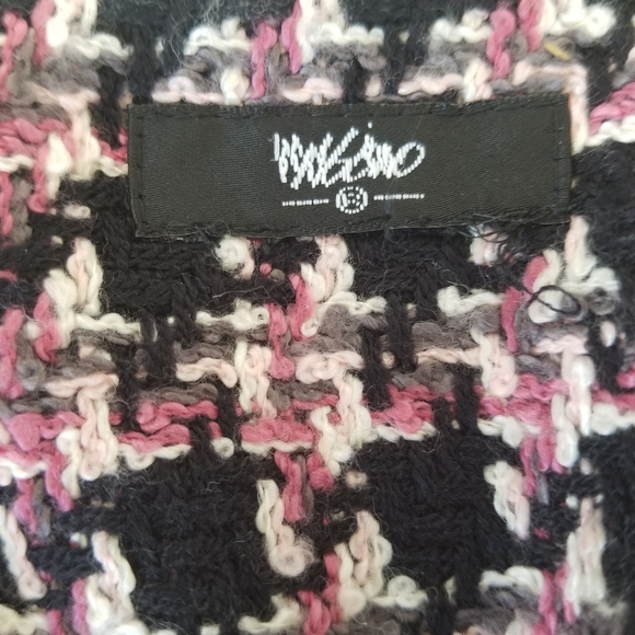 (S) Mossimo Supply Co. Tweed Pink and Black Blazer Fringe Academia Feminine - Picture 7 of 7